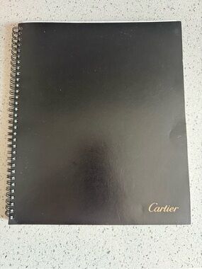 Cartier Black Notebook with Gold Logo
